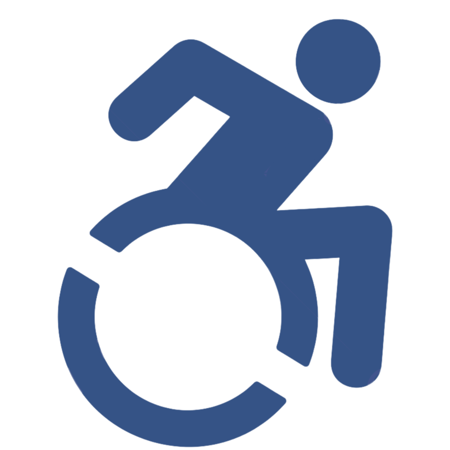 Accessible aux personnes avec une déficience motrice en fauteuil roulant